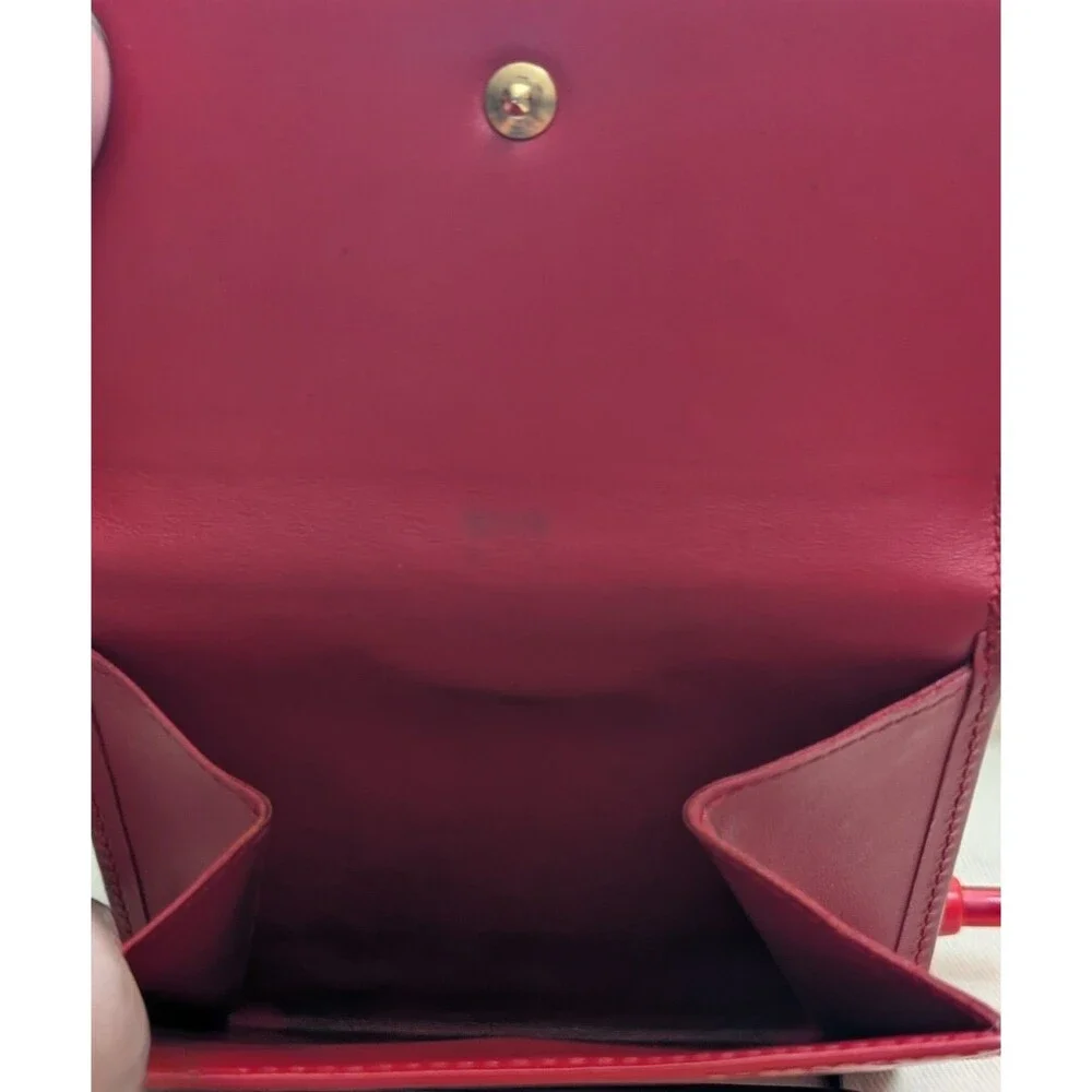 Louis Vuitton Authentic Monogram VERNIS Pomme D'amour Trifold Purse Wallet Auth