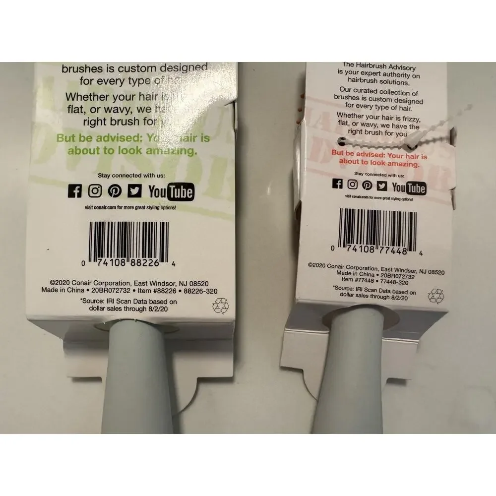 Conair Advisory Wavy & Frizzy Blow Dry De-Poof On The Go 2pc Combo Pack - New