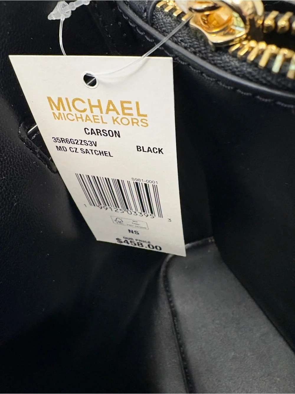Michael Kors fastening tags details