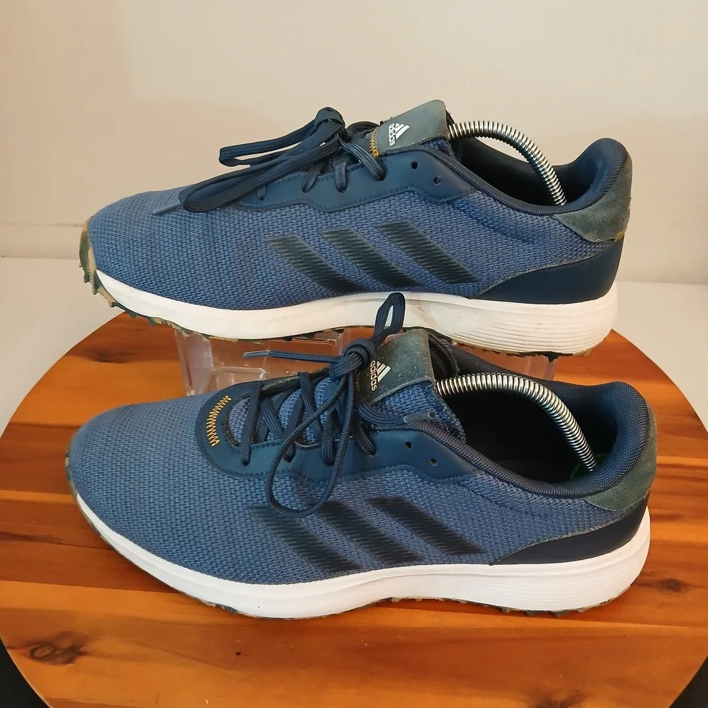 Adidas S2G SL Mens 11.5 Blue Spikeless Golf Shoes Sneakers FX6630
