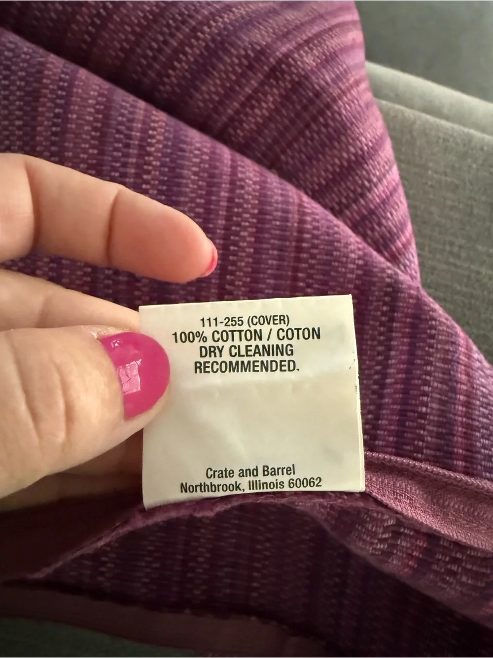 Crate&Barrel comfortable cozy narrow