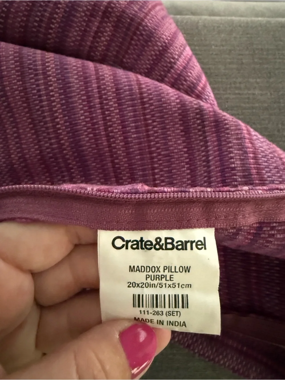 Crate&Barrel fabric lightweight