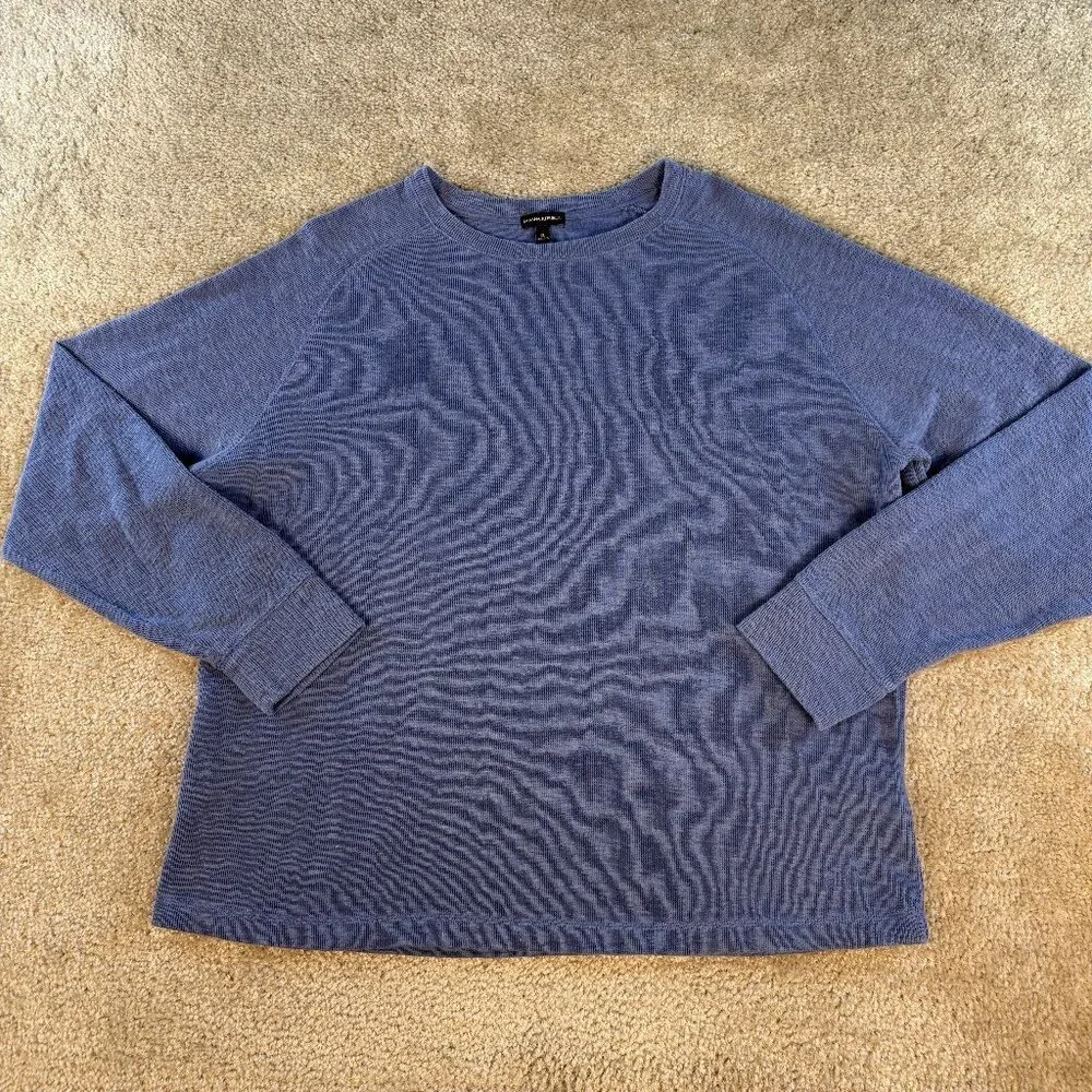 Banana Republic Men’s Long Sleeve Waffle Crew Sweatshirt Blue Size XL F514