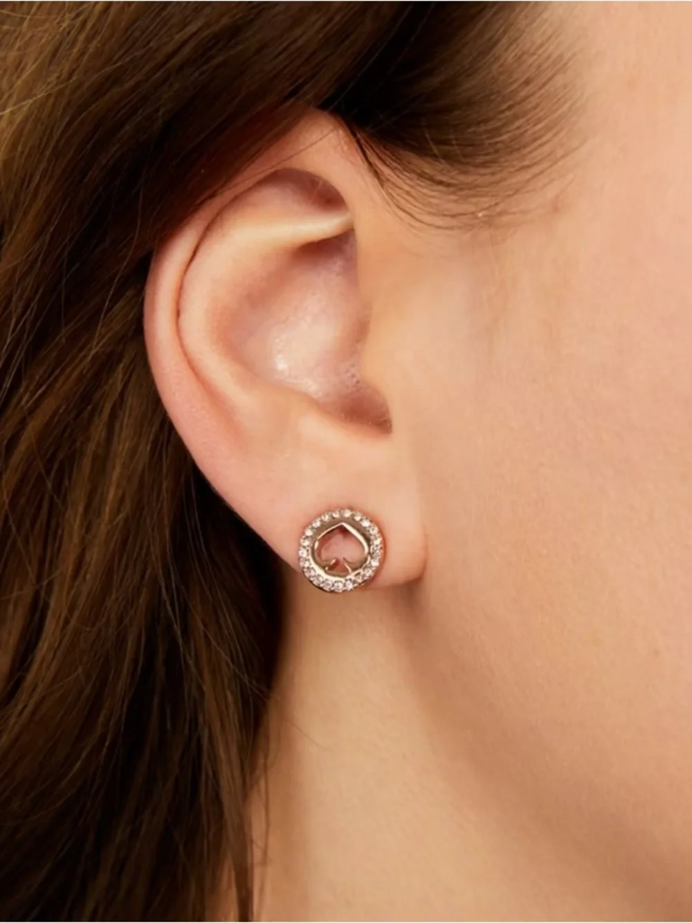 Spot the Spade Pave Halo Spade Studs