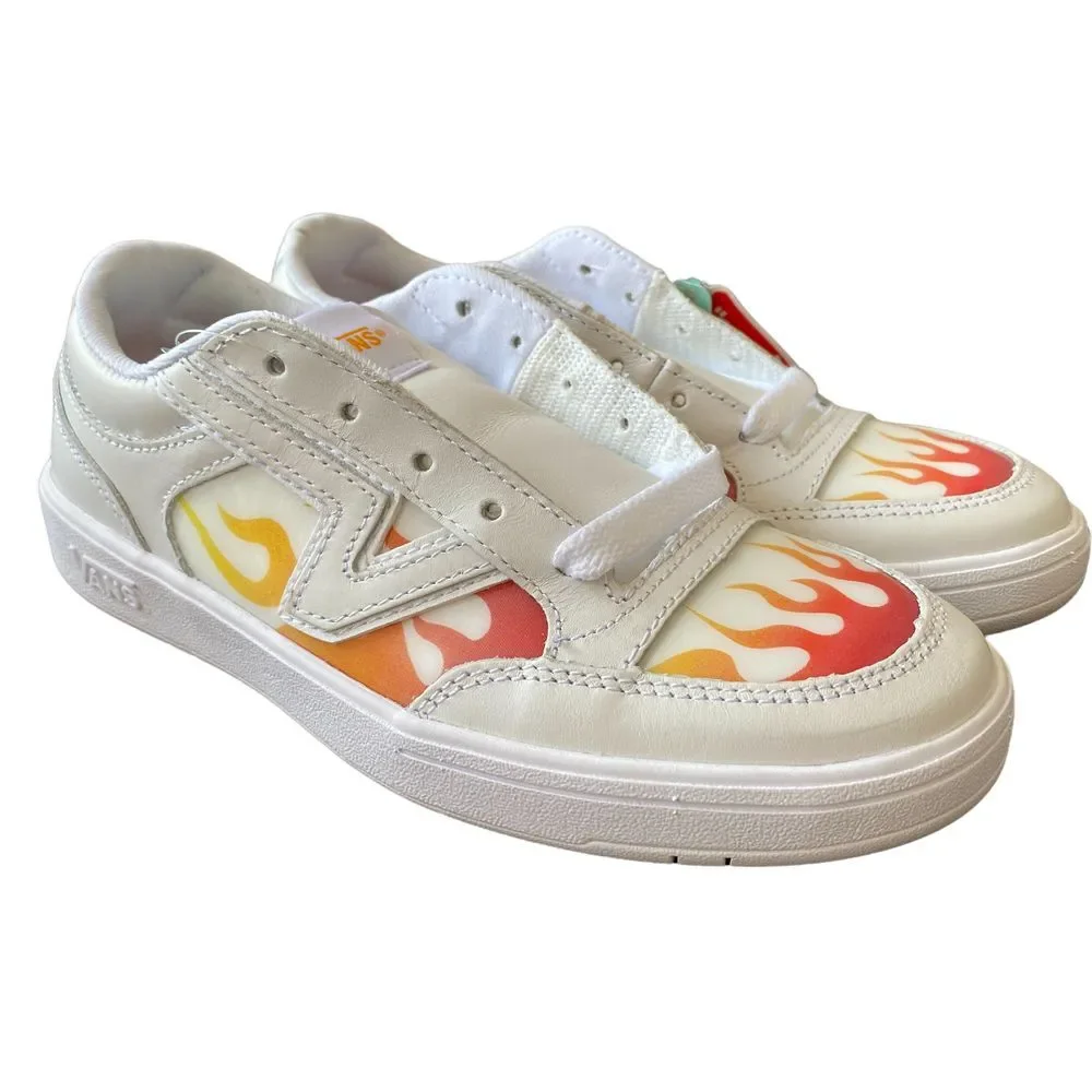 Vans White Flame Lenticular Lowland CC‎ Lace Up Unisex Sneaker Shoes Size W5.5