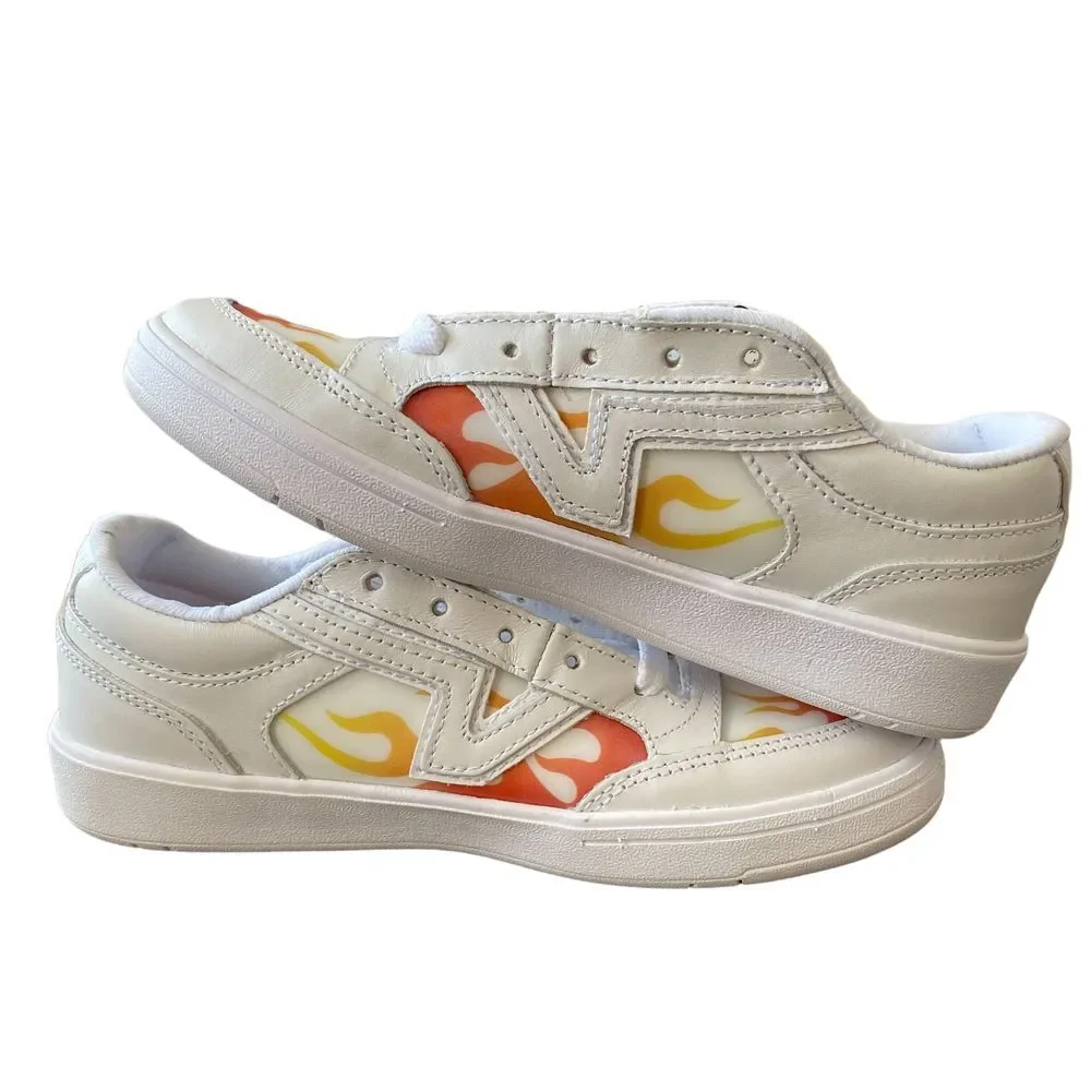 Vans white flame