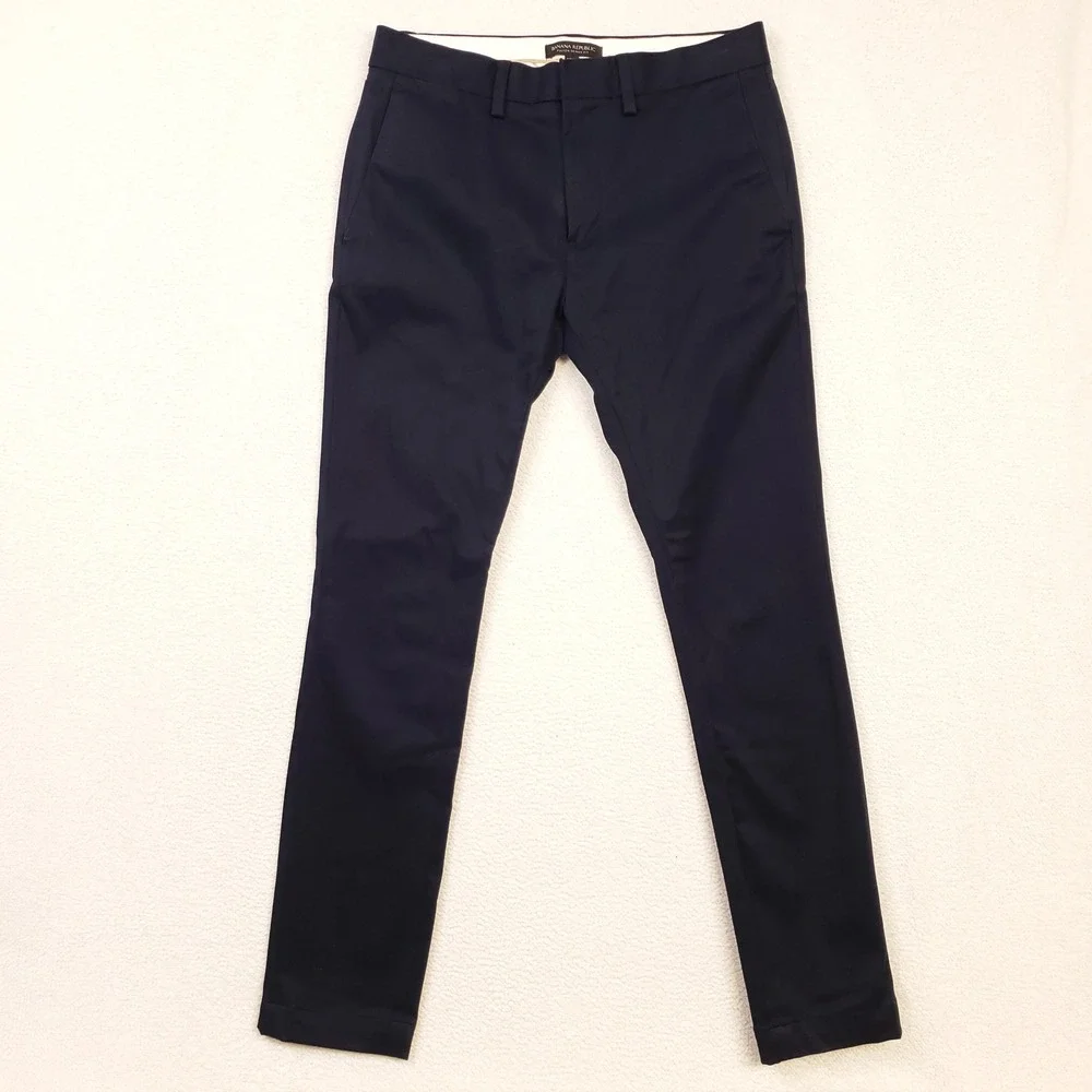 Banana Republic Pants Men 28x30 Navy Blue Fulton Skinny Fit Chino Cotton Stretch