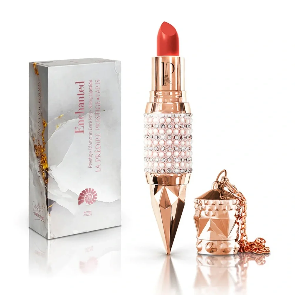 ✨ La Prestige Paris Enchanted Prestige Diamond Lipstick‎ – Dark Rose Shiny ✨