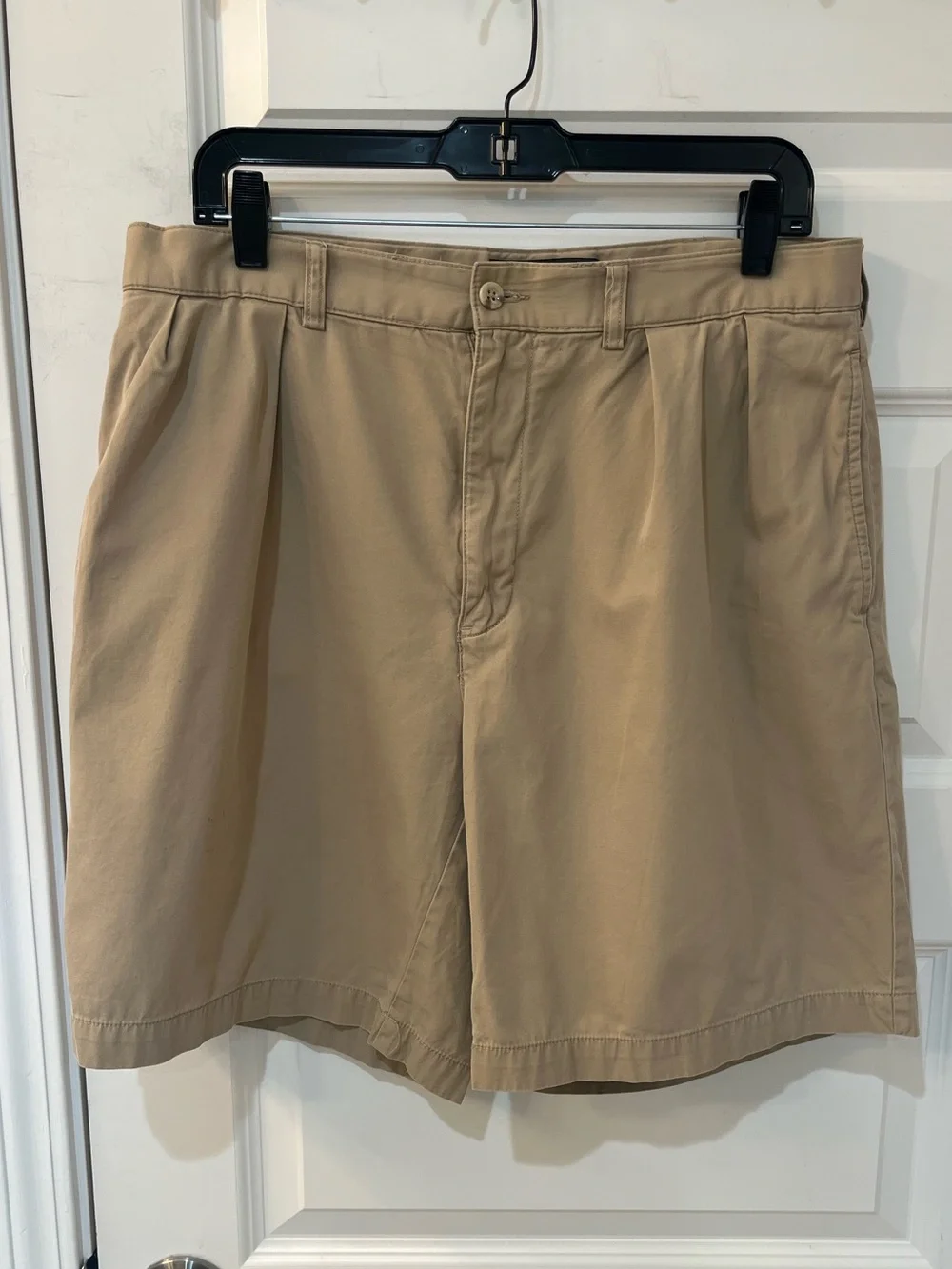Polo Ralph Lauren Tyler Shorts Mens 34‎ Khaki Tan Pleated Chino Cotton
