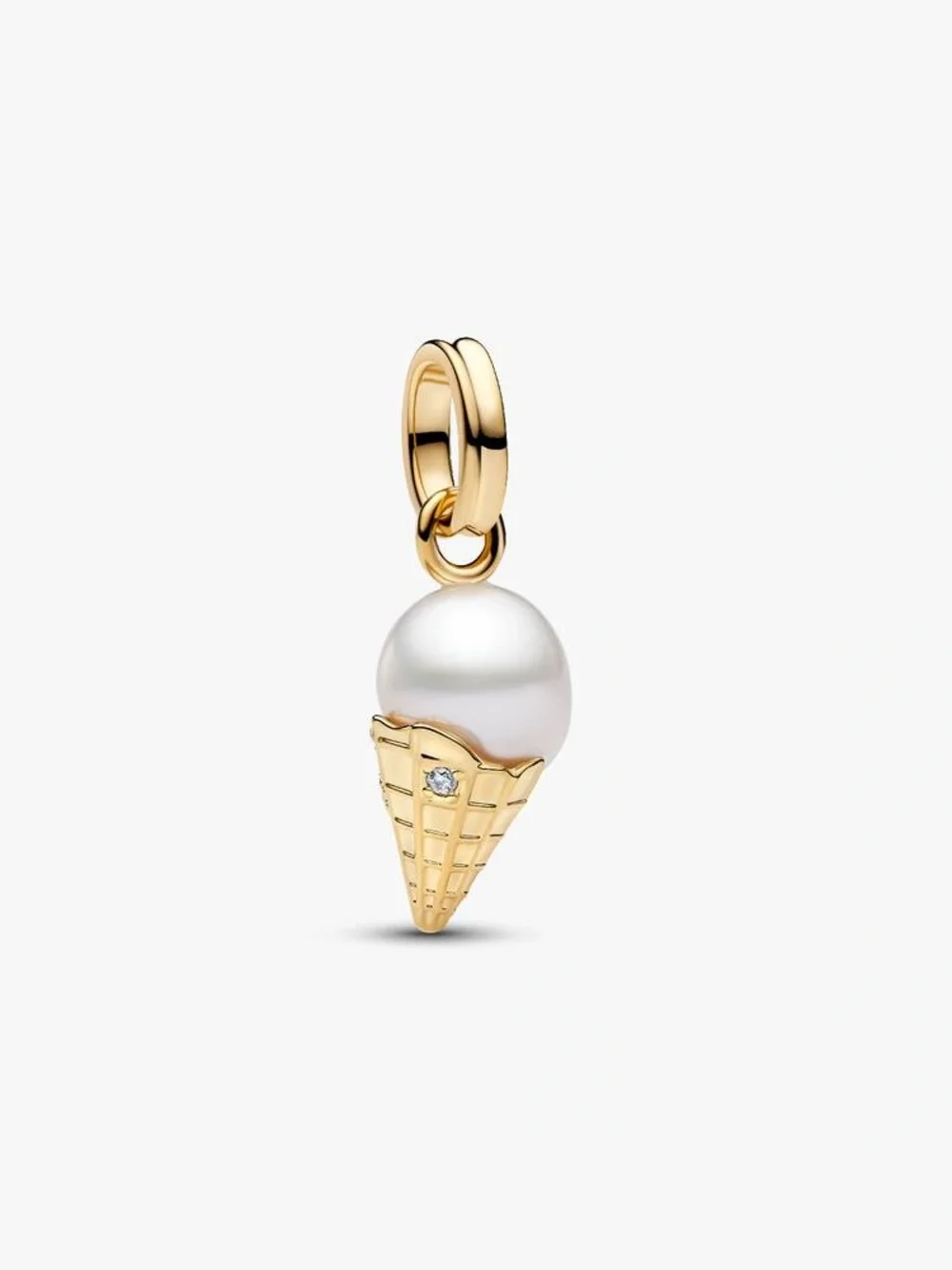 Pandora Treated Freshwater Cultured Baroque Pearl Ice Cream Dangle Charm