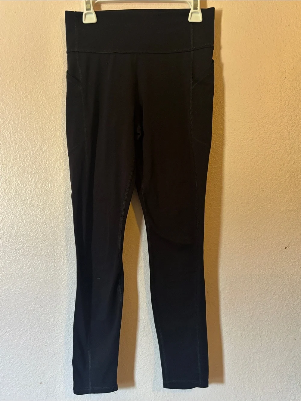 All In Motion Black High-Waist Active Leggings With Pockets, Size L