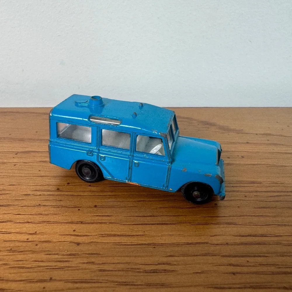 Vintage Matchbox Series No 12 Land Rover Safari Lesney Made in England Blue‎