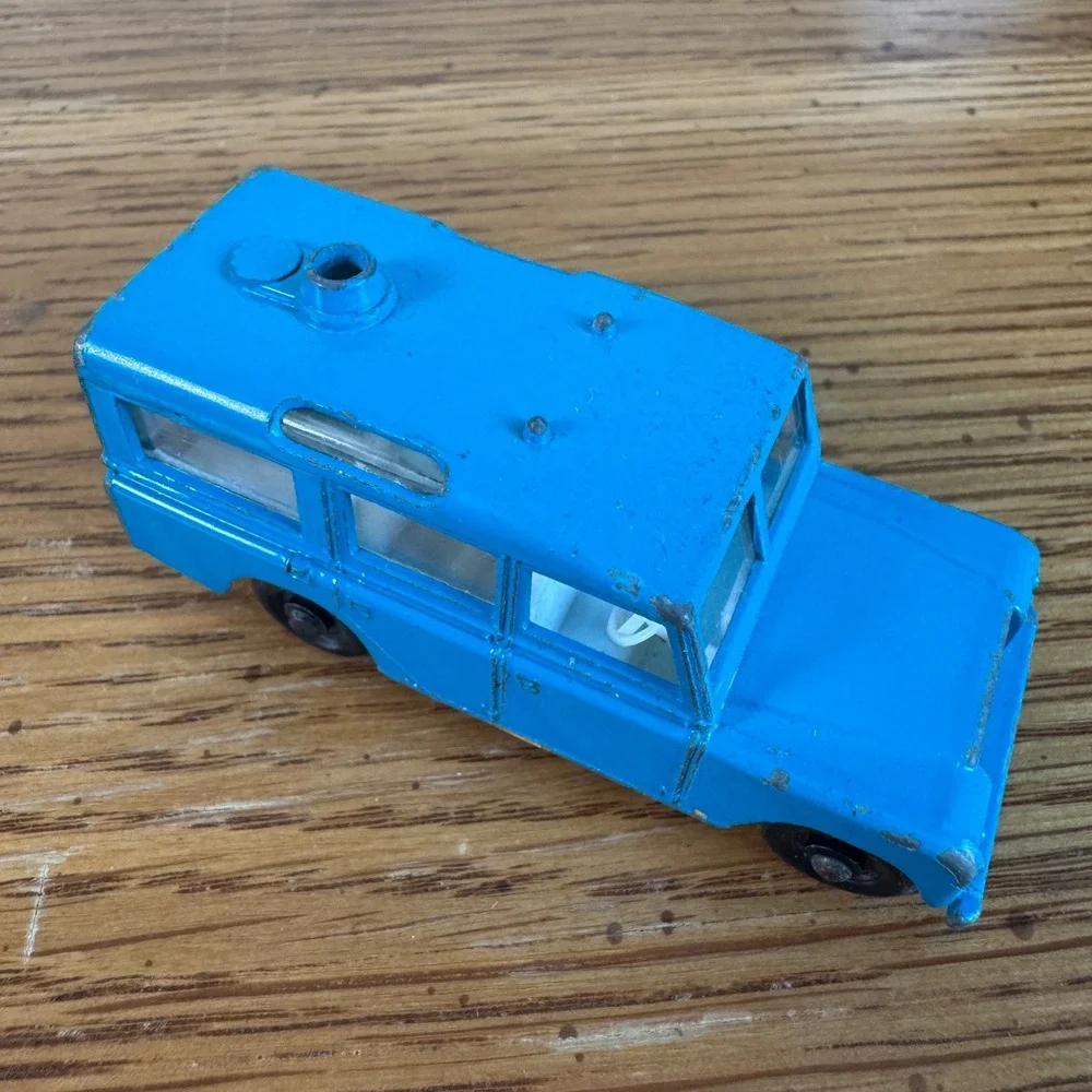 Vintage Matchbox Series No 12 Land Rover Safari Lesney Made in England Blue‎