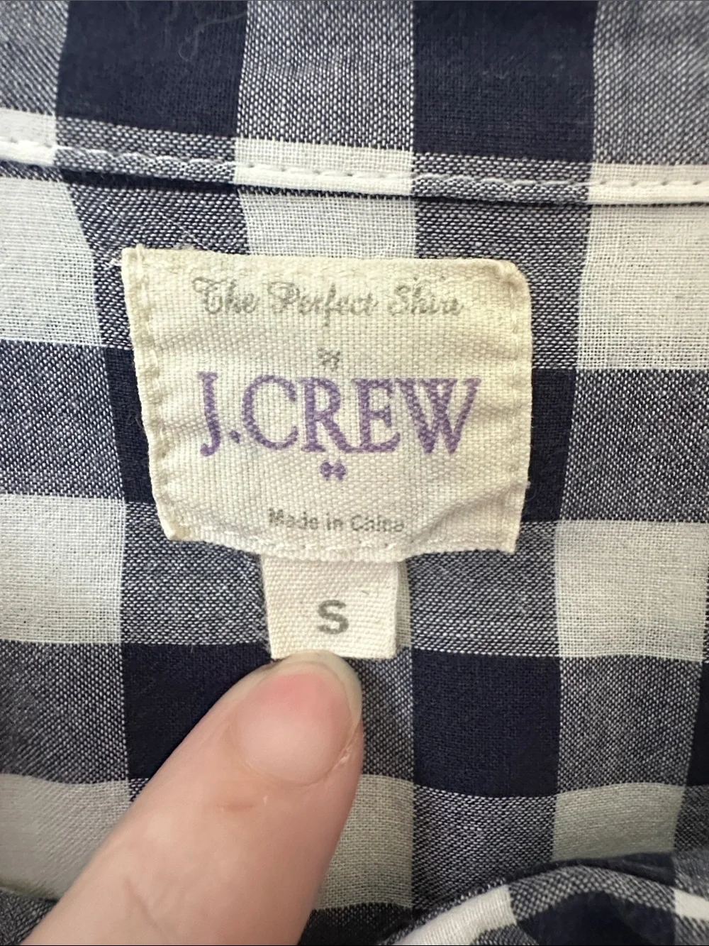 J. Crew crisp gingham