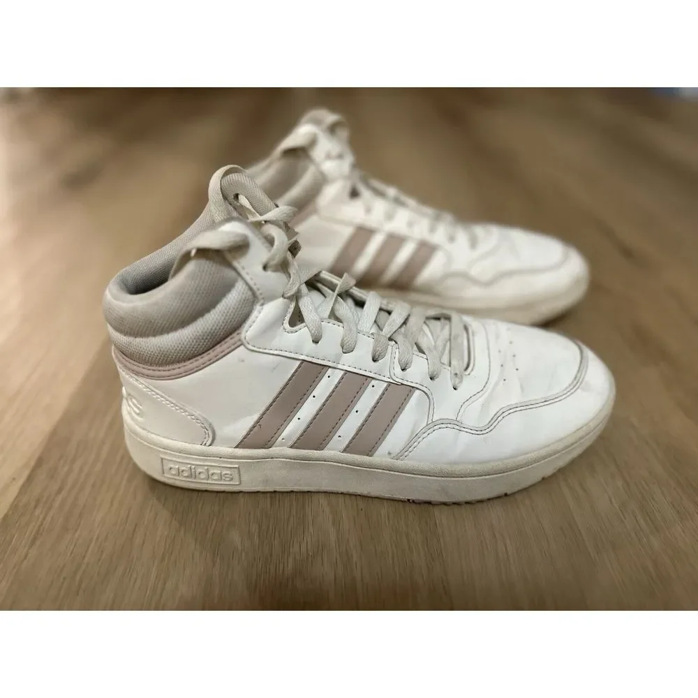 ADIDAS HOOPS 3.0 MID Ladies Size 9‎ Lavender And White Altheisure