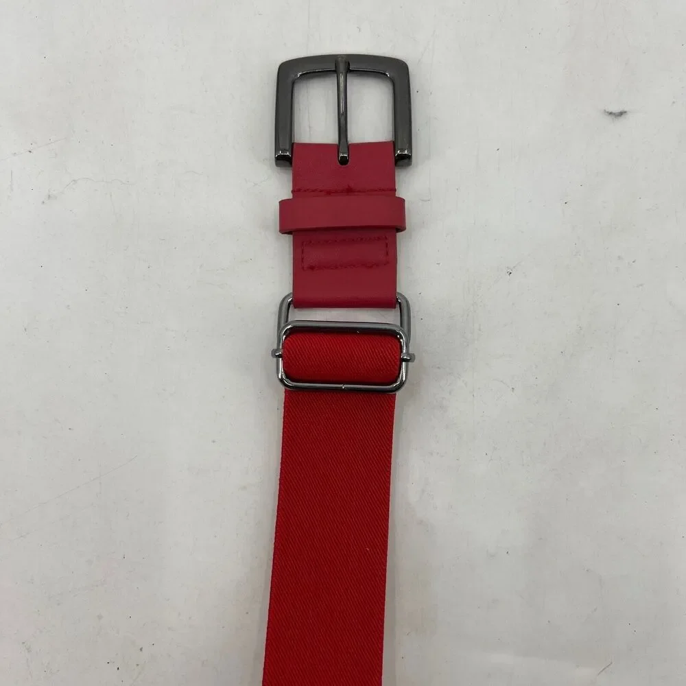 Nike‎ Belt Mens 36 Red Fabric Baseball Softball Adjustable Intensity Training
