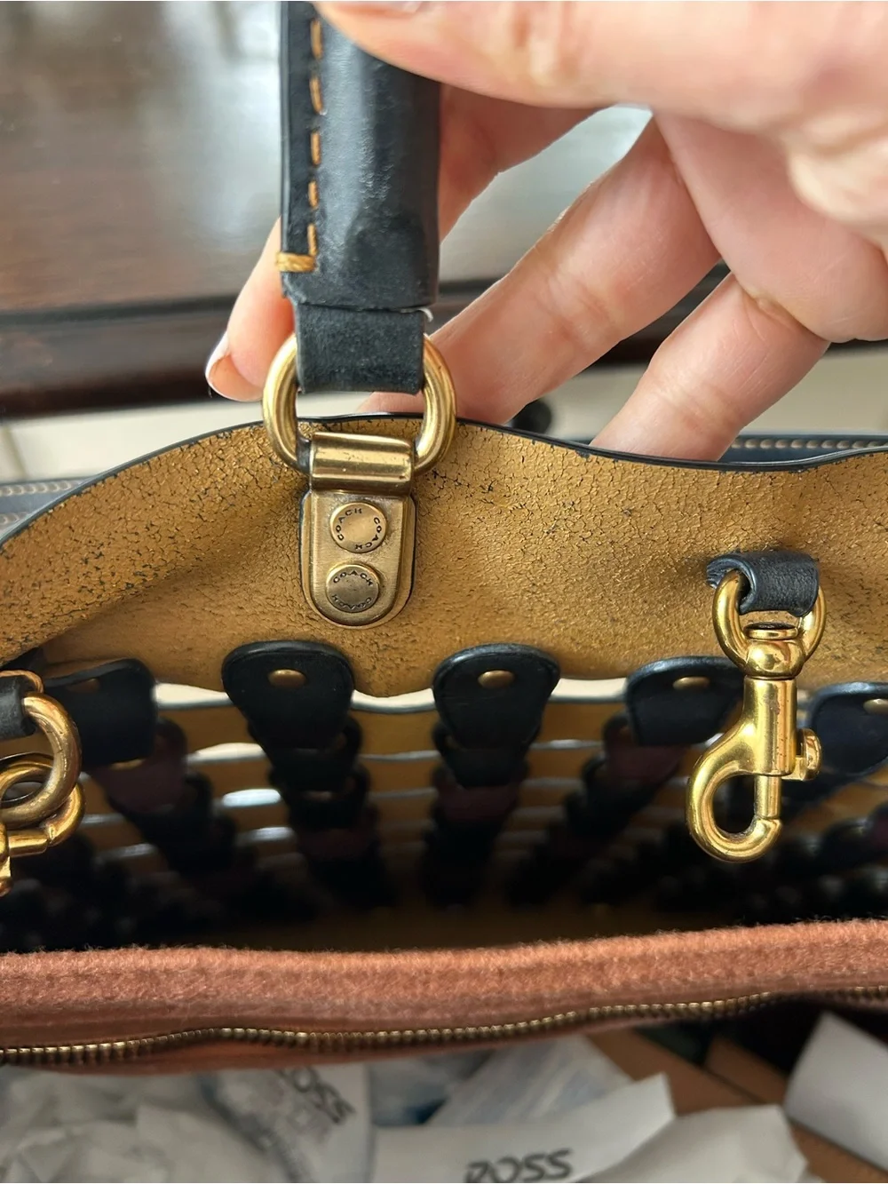 Coach structured tote