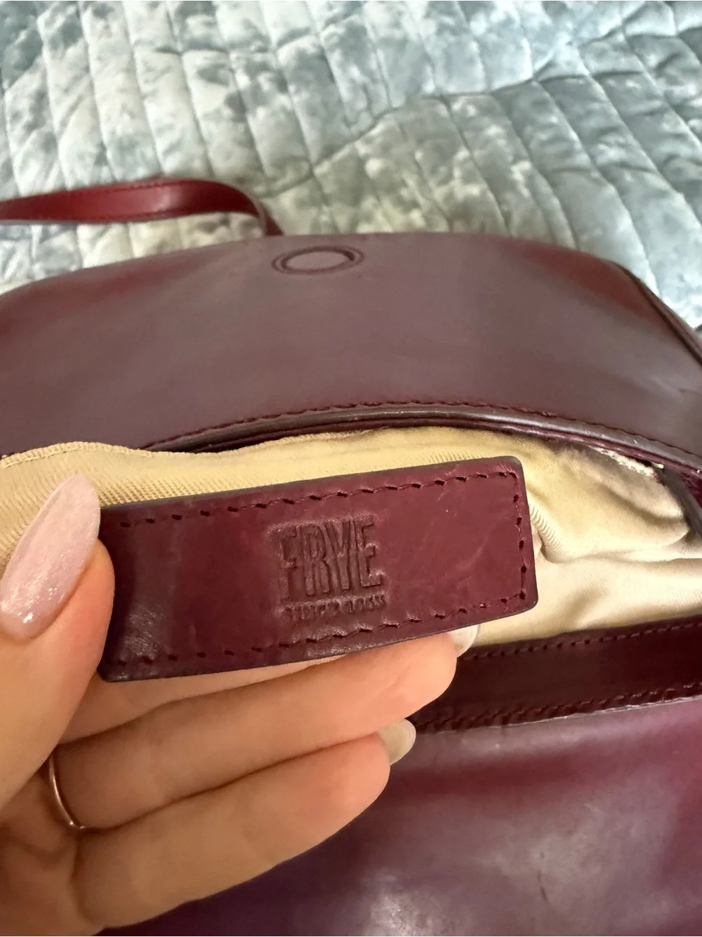 Frye structured burgundy