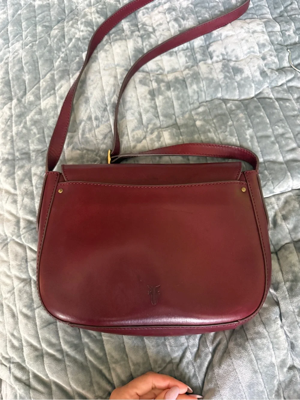 Frye structured burgundy