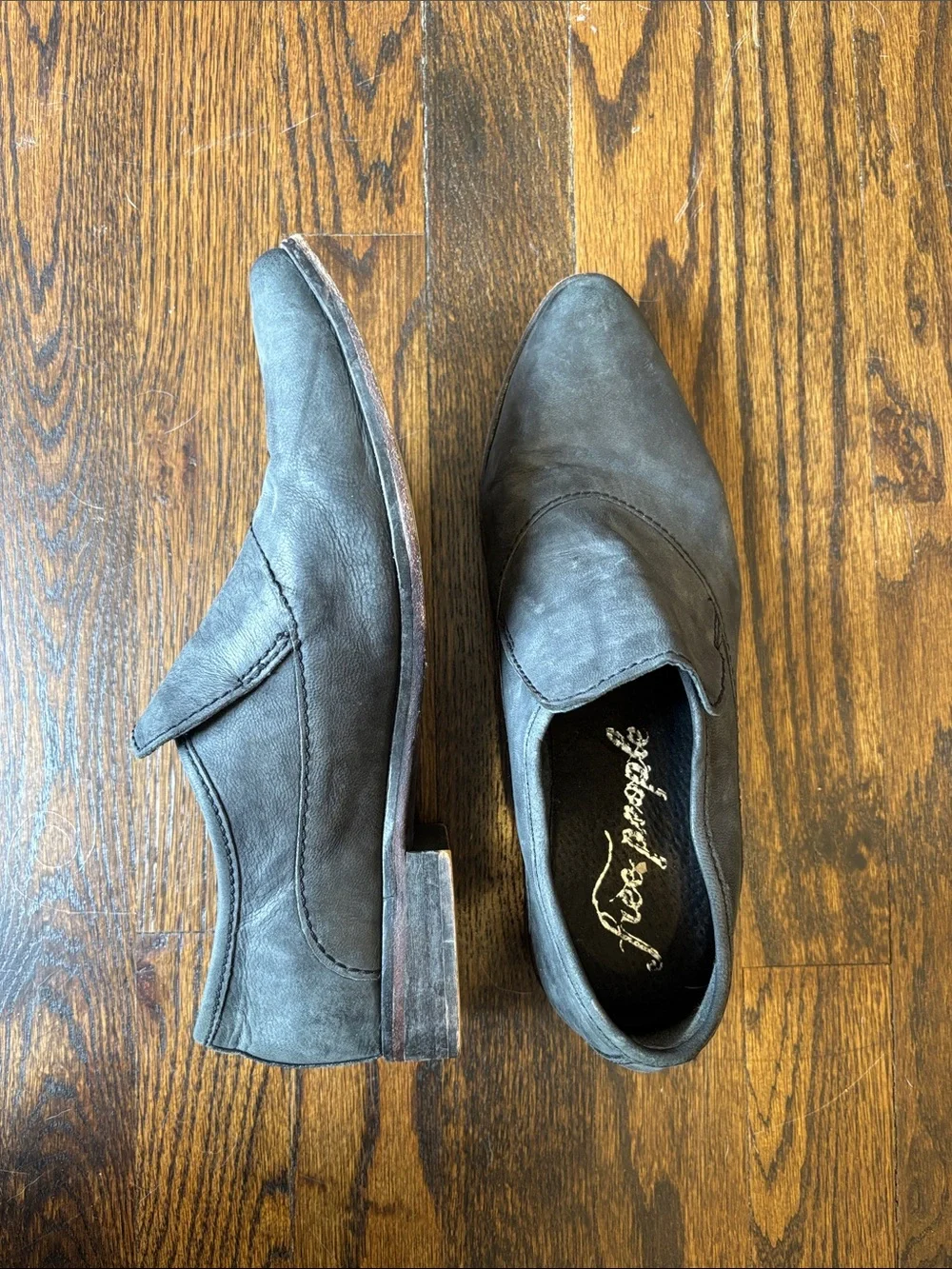 Free People Women's Gray Slip-On Loafers