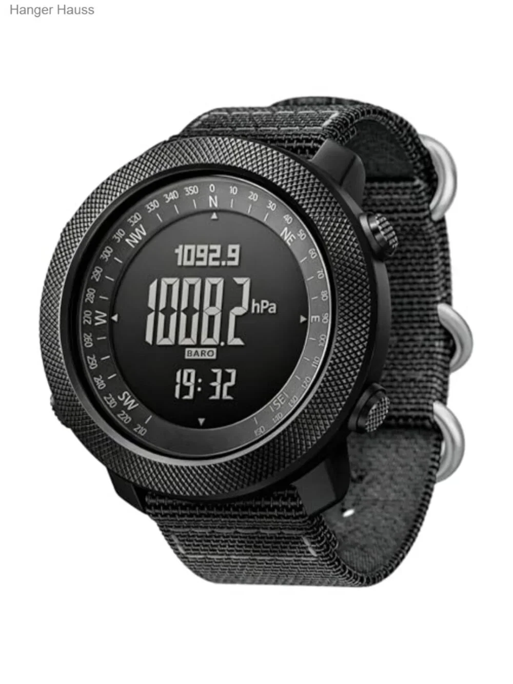 Tactical Military Digital Watch for Men - 50mm Large Face, Nylon Strap, 5ATM