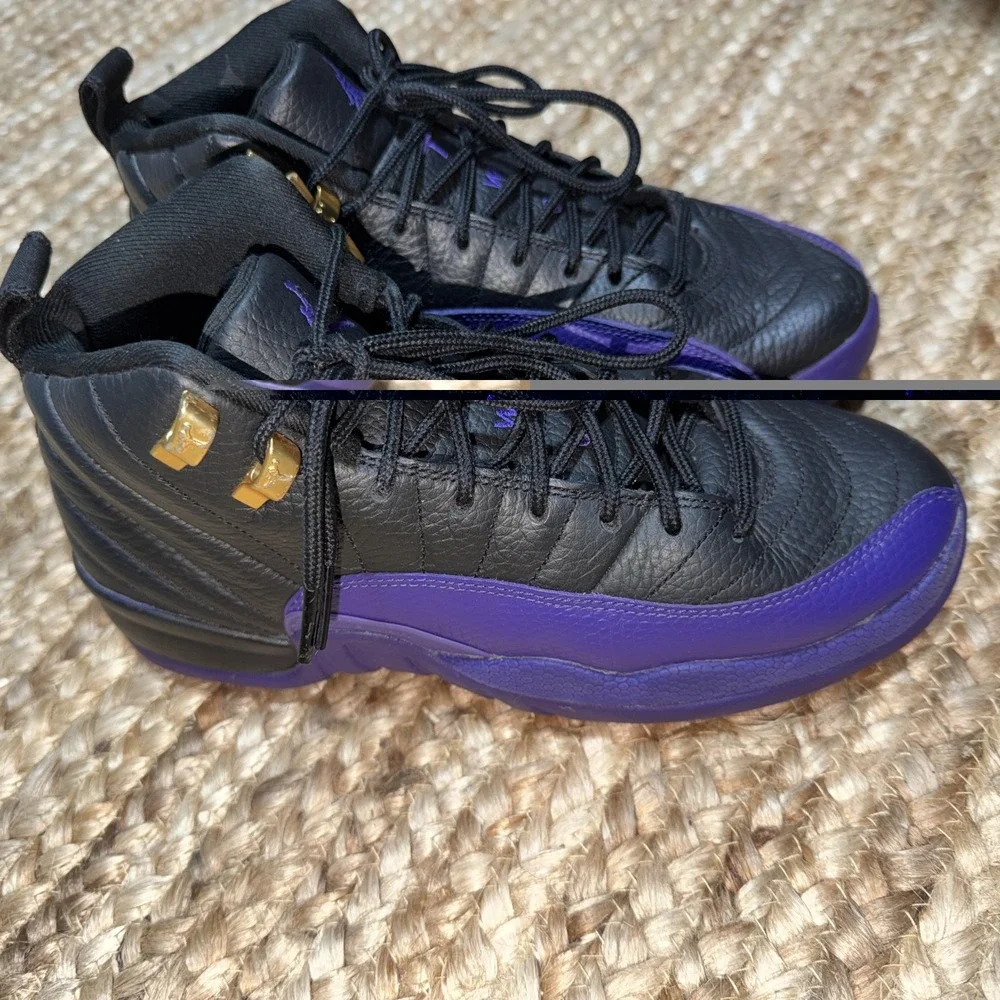 Size 6Y - Jordan 12 Retro Mid Field Purple Black