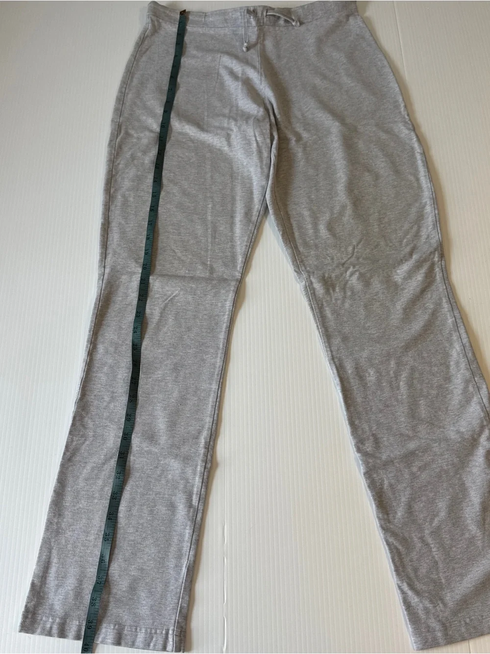 Nike Vintage Y2K Gray Cotton Yoga Pants Flare Open Hem Swoosh Athleisure Medium