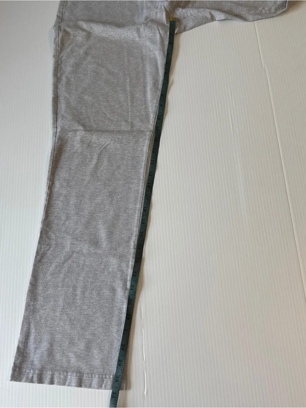 Nike Vintage Y2K Gray Cotton Yoga Pants Flare Open Hem Swoosh Athleisure Medium