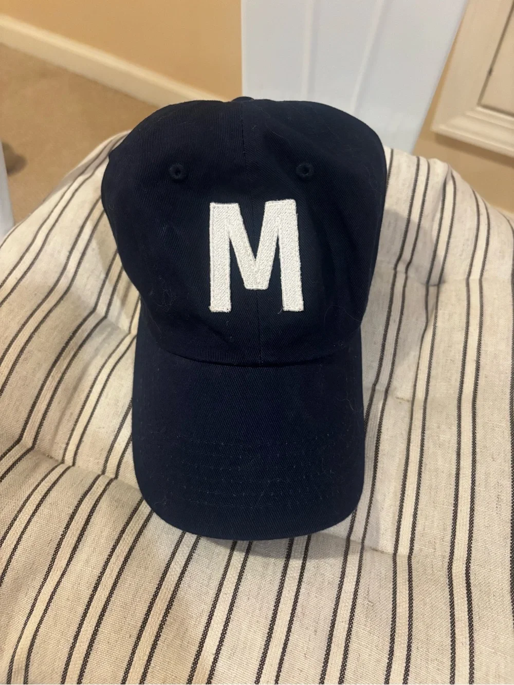 Rey to Z Embroidered 'M' Navy Baseball Cap
