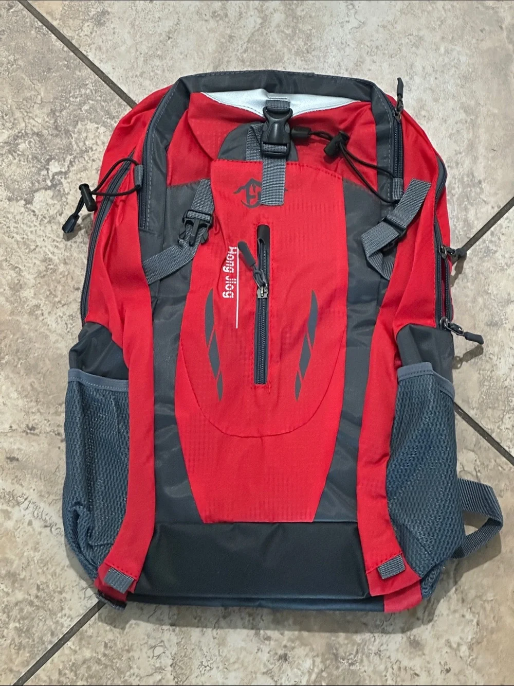 Red and Gray Men’s Backpack - Unbranded