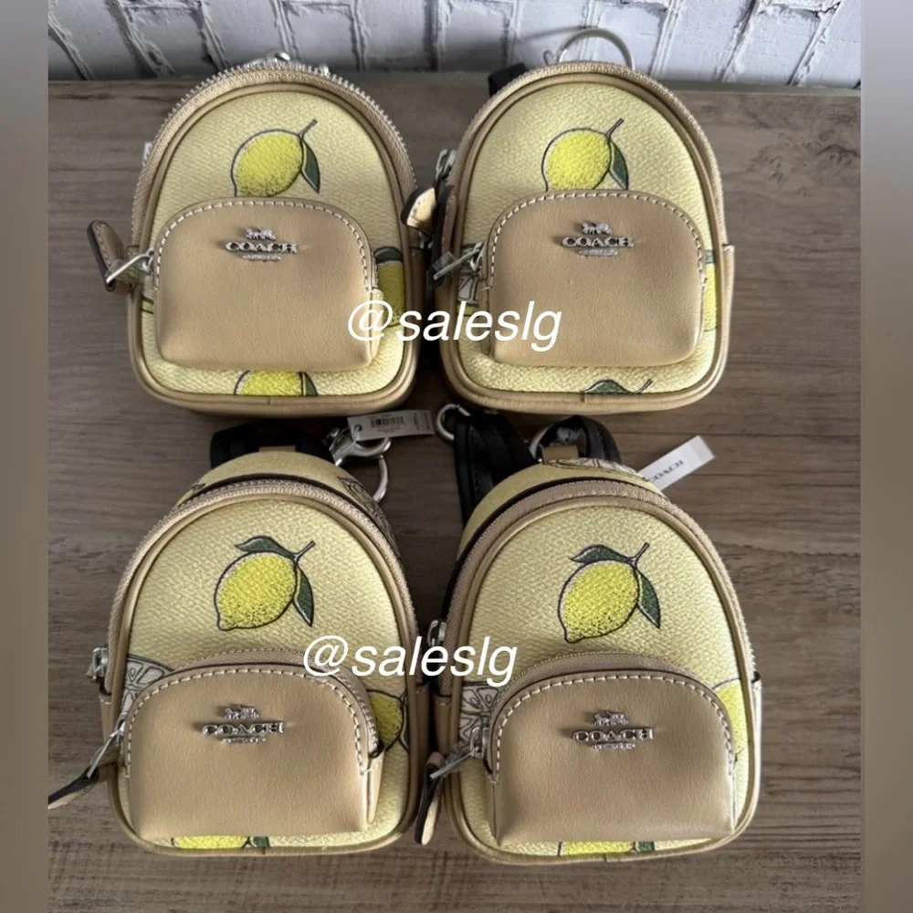NWT It’s a bag charm Coach Charm With Lemon Print CAP03