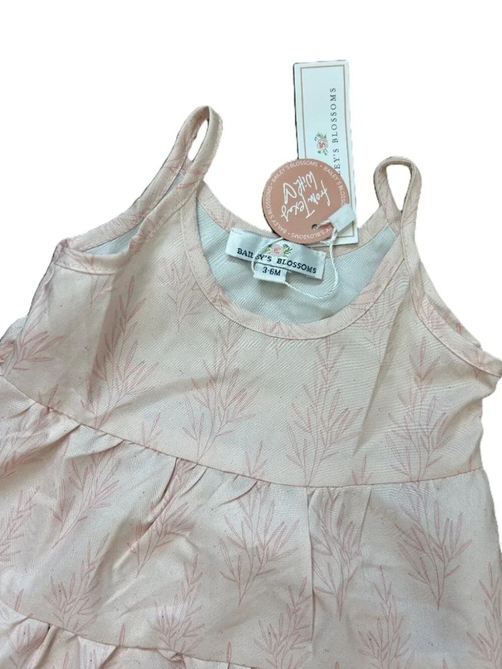 Bailey's Blossoms Pink Tiered Dress 3-6 mos NWT