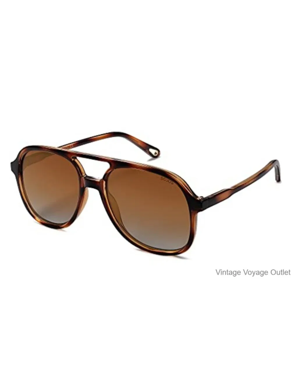 Retro Polarized Aviator Sunglasses with UV400 Protection