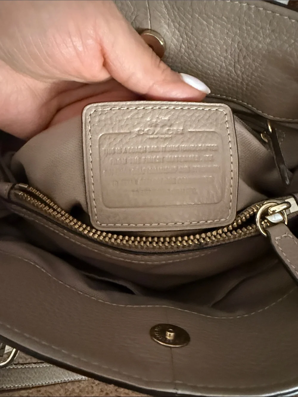 Coach satchel leather