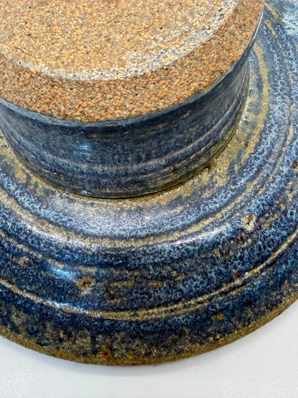 Handmade blue red