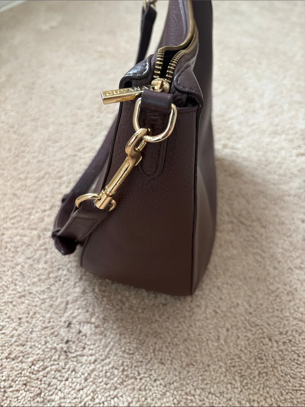 Cuyana pebbled leather
