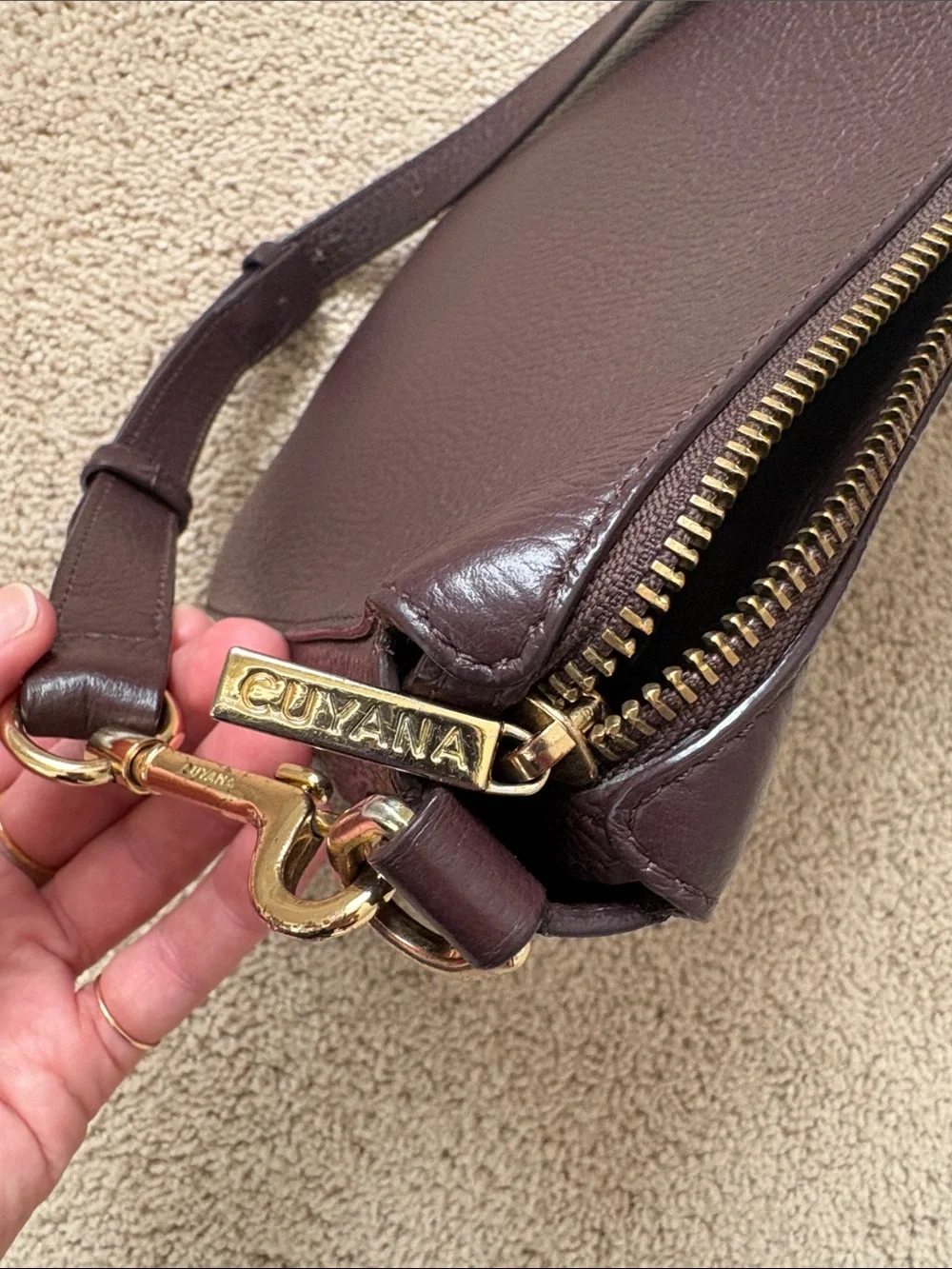Cuyana pebbled leather