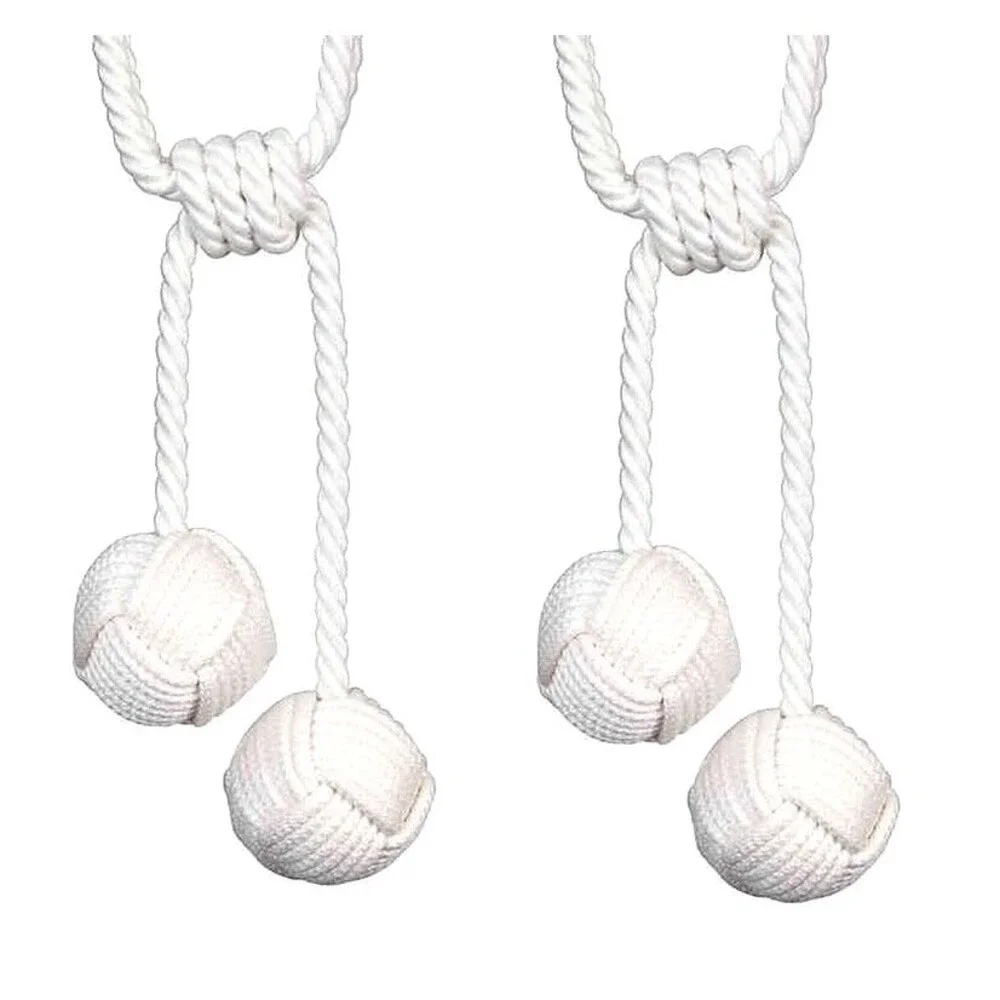 Monkey Knot Fist Nautical Curtain Tie-Backs 24