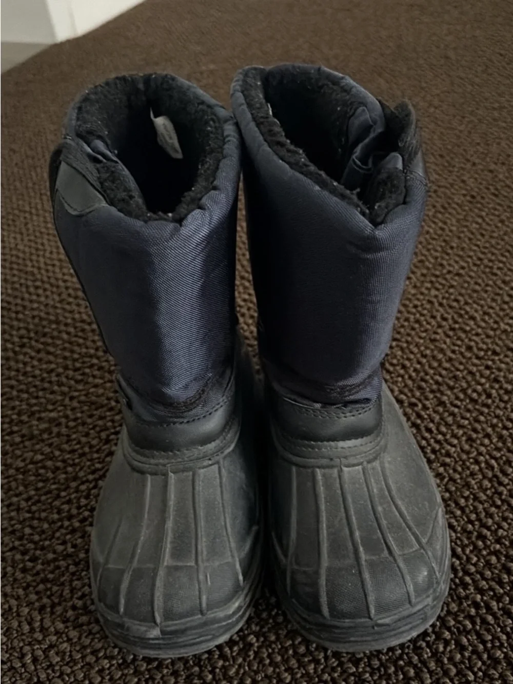 Kids Black Winter Snow Boots - Insulated Comfort