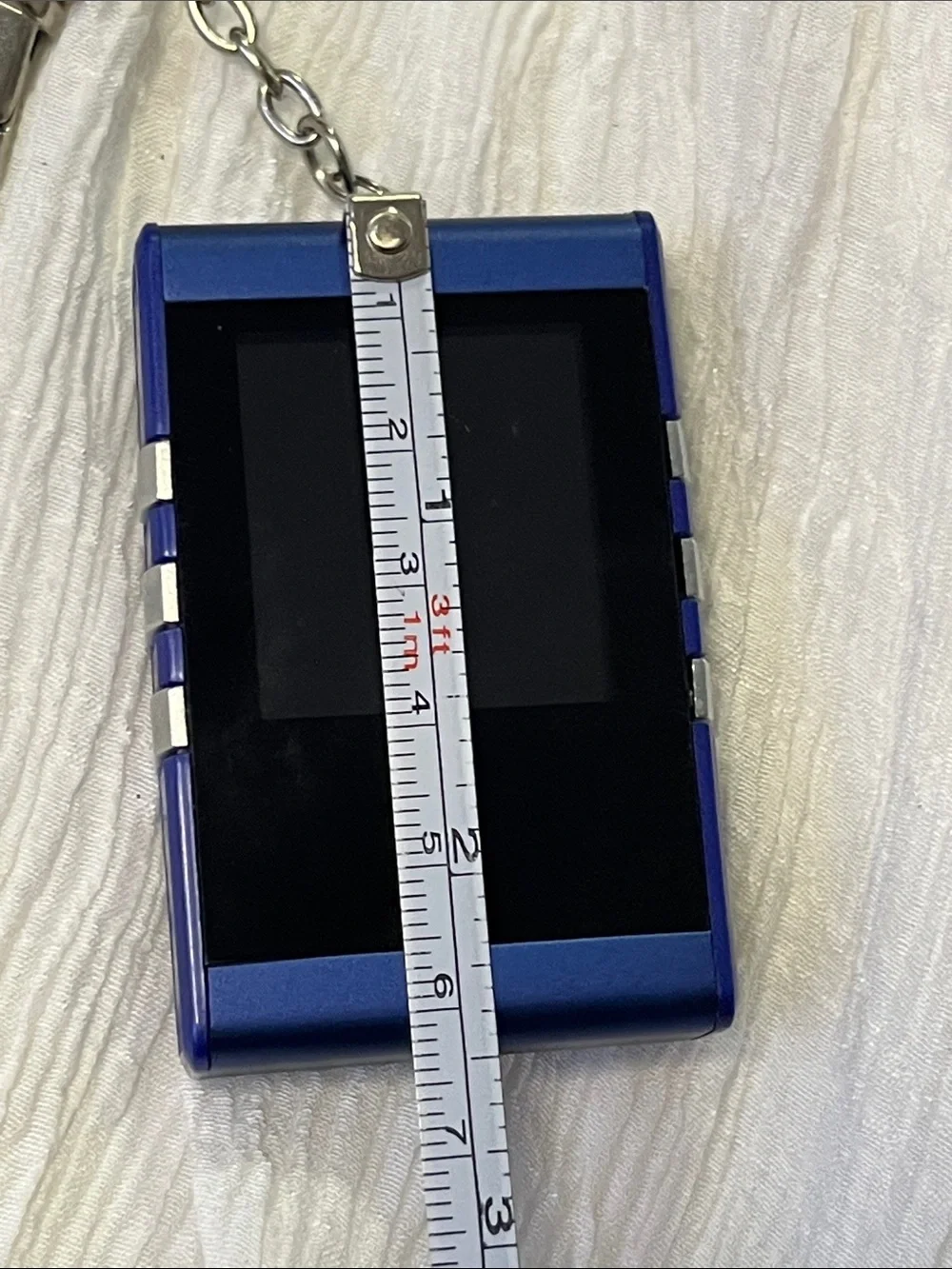 Blue Digital Keychain Camera with Display - Compact Portable Viewer