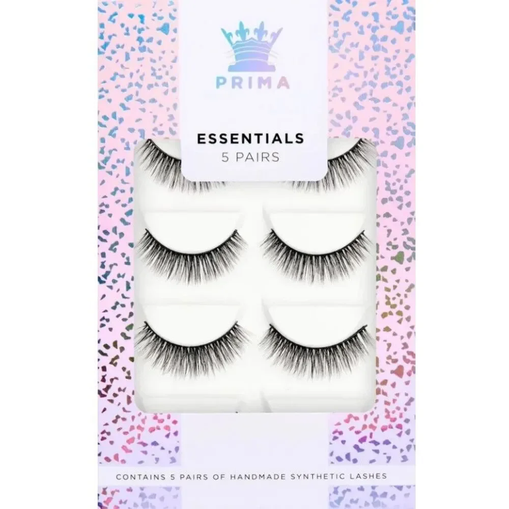 PrimaLashes Essentials 5 Pair Pack Vegan Lashes #Lisa 1 Packs 5 Lashes
