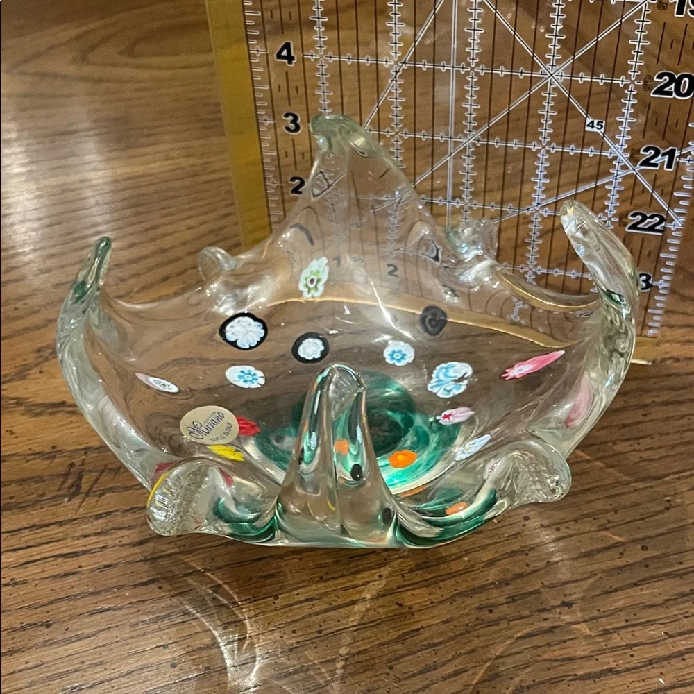Lavorazione Arte Murano‎ Glass Bowl Clear Curved Dish
