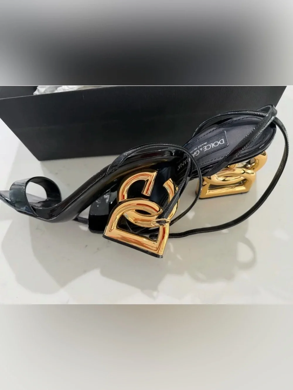 Dolce & Gabbana glossy gold