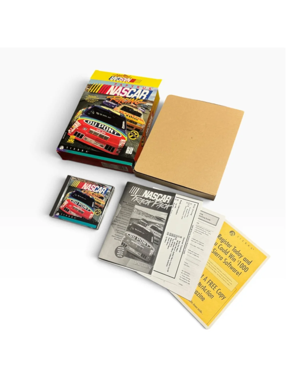 Vtg Vintage 1996 Sierra NASCAR Racing PC Video Game Standard Cib Complete
