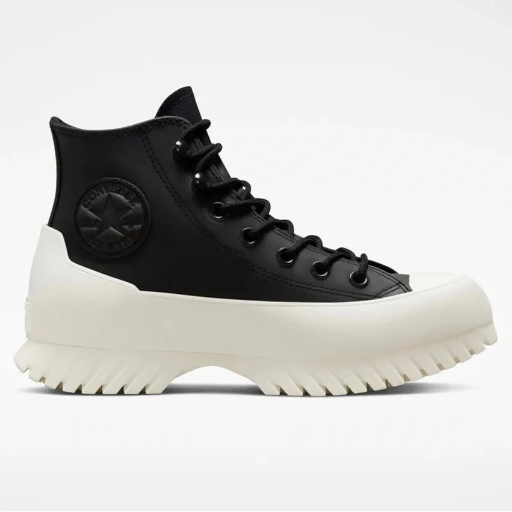 Converse Lugged Leather black & beige shoes sz m 9 w 10 NWT NIB NEW