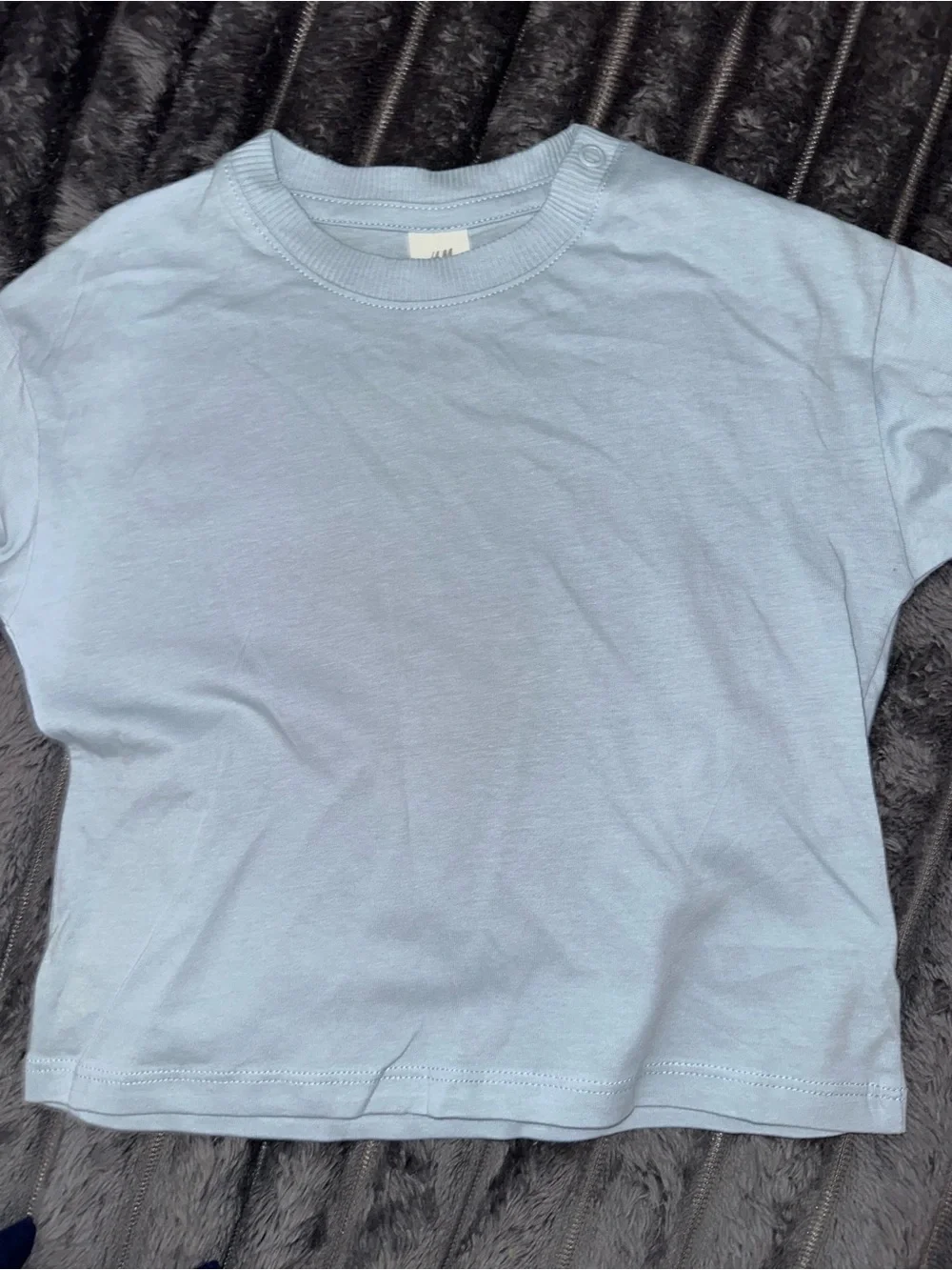 H&M baby boy Navy Anchor Tee, Red-Striped White Tee & Light Blue Tee - 3-Pack