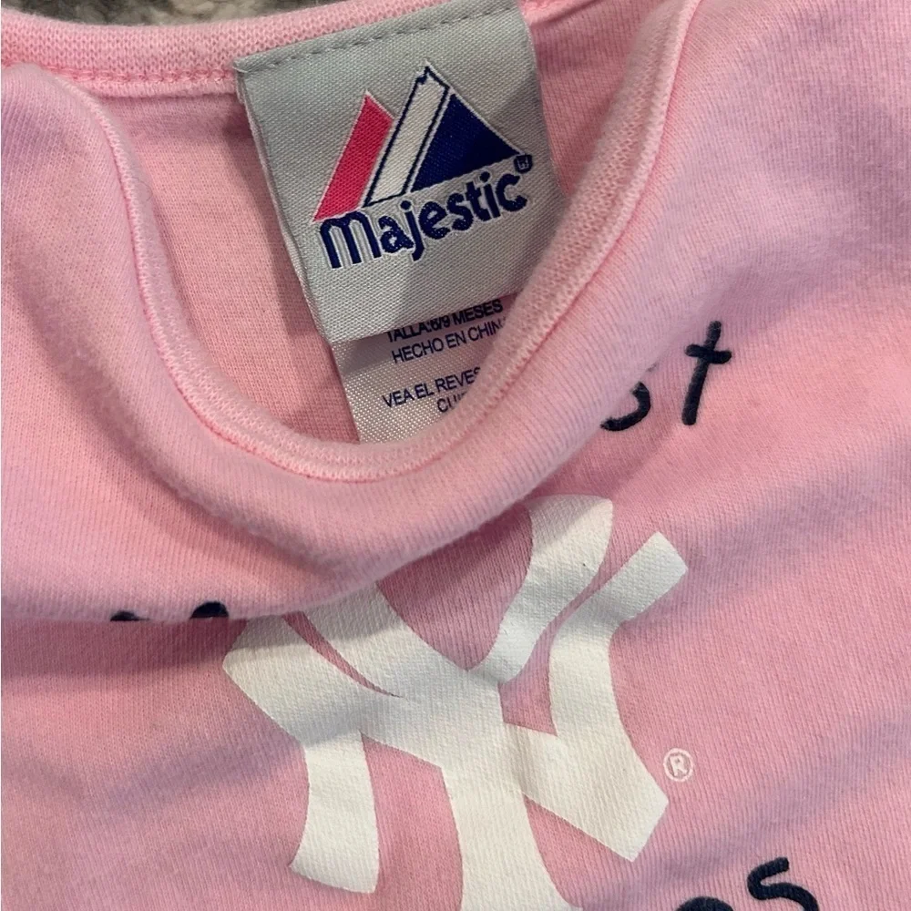 Majestic ”My First NY Yankees Tee” Baby Girl Shirt- Pink/ Size 6-9M