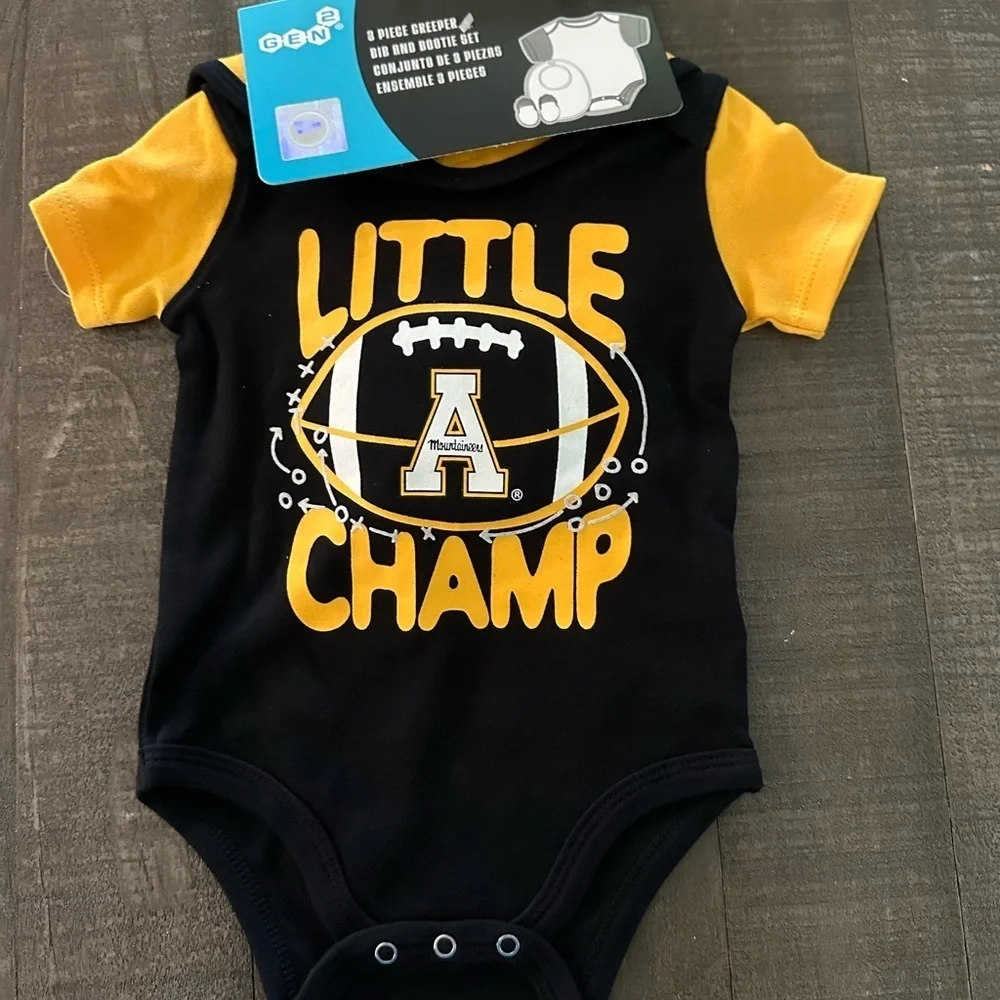 3-Piece Appalachian State Baby Set with Bib and Booties
