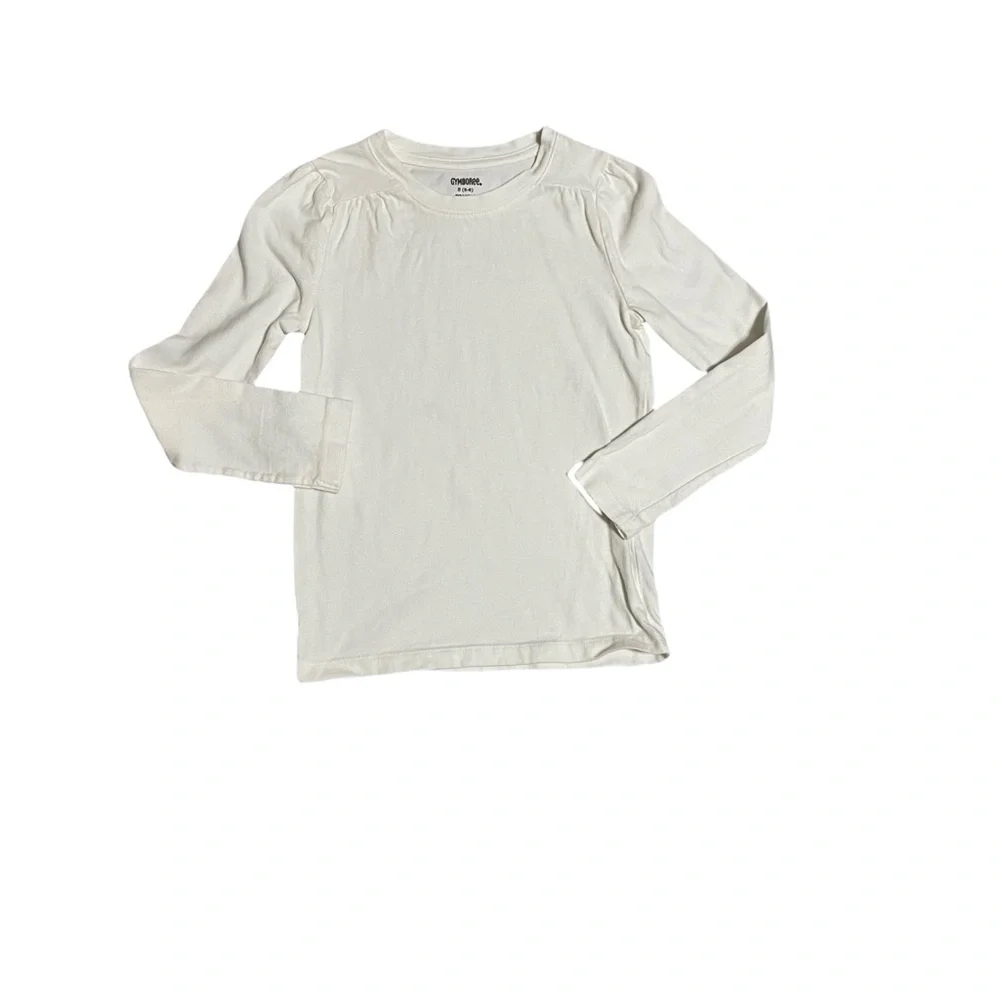 Gymboree Girls White Long Sleeve Shirt Size 5/6