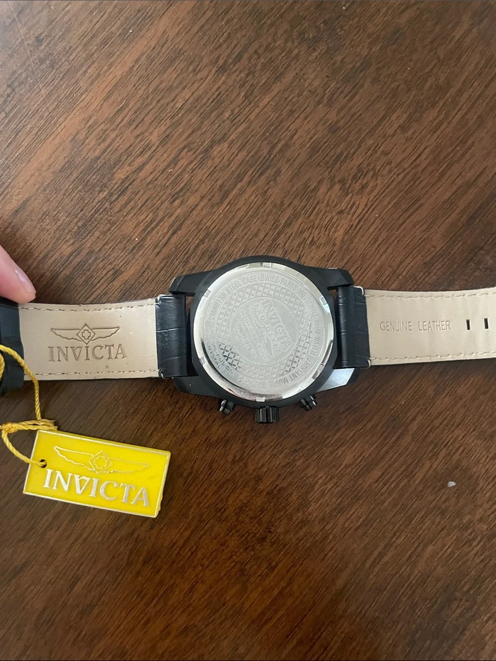 Invicta 21474 leather diver
